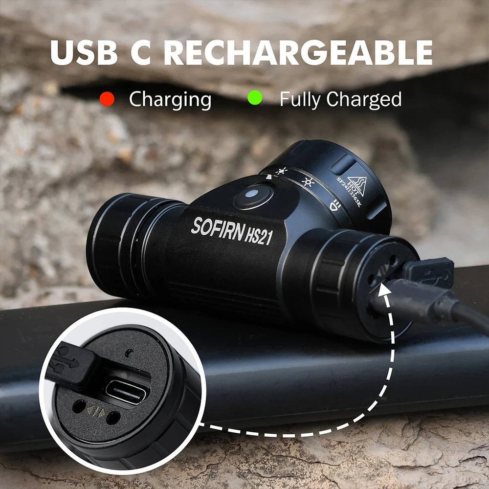 Sofirn HS21 2000 LM EDC Headlamp SFT40 LED Rechargeable