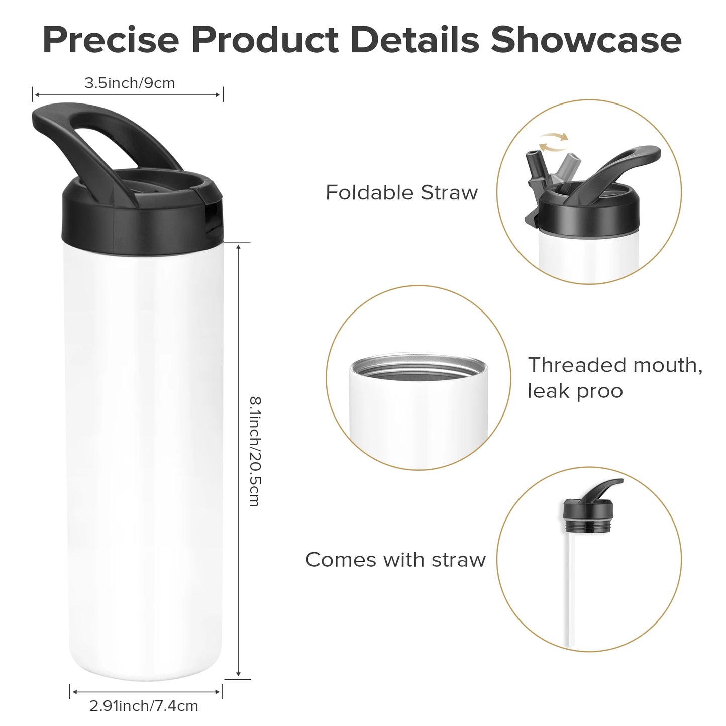 Fastsub Sublimation Vacuum Insulated Stainless Steel Tumblers