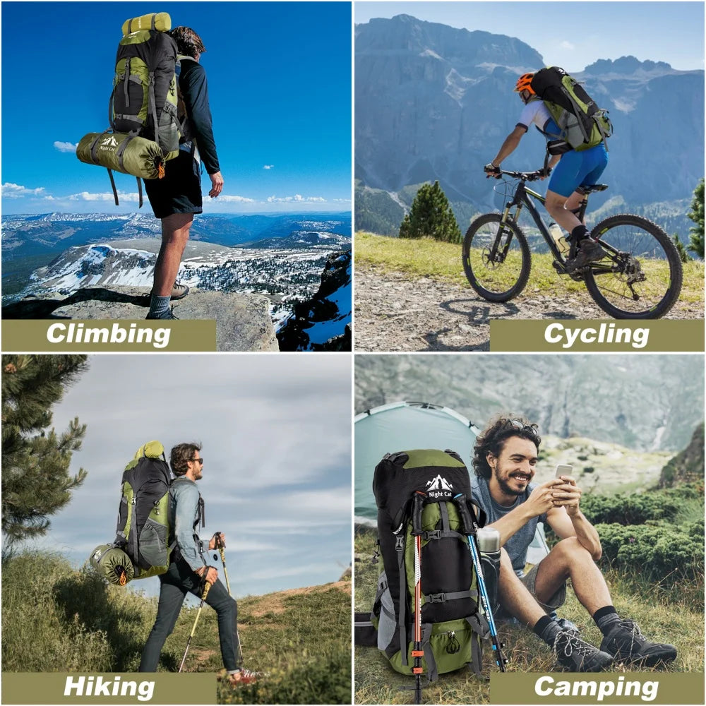 Night Cat Lightweight Waterproof Hiking Backpack For Outdoor Camping