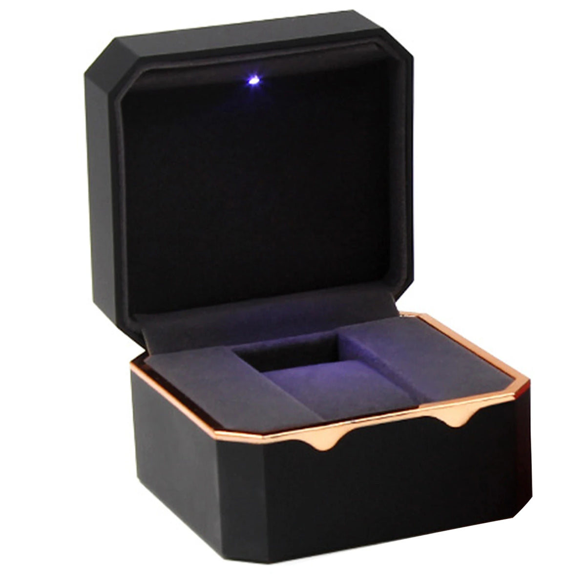 Premium Octagon Flannel Watch Display Case With LED Lighting