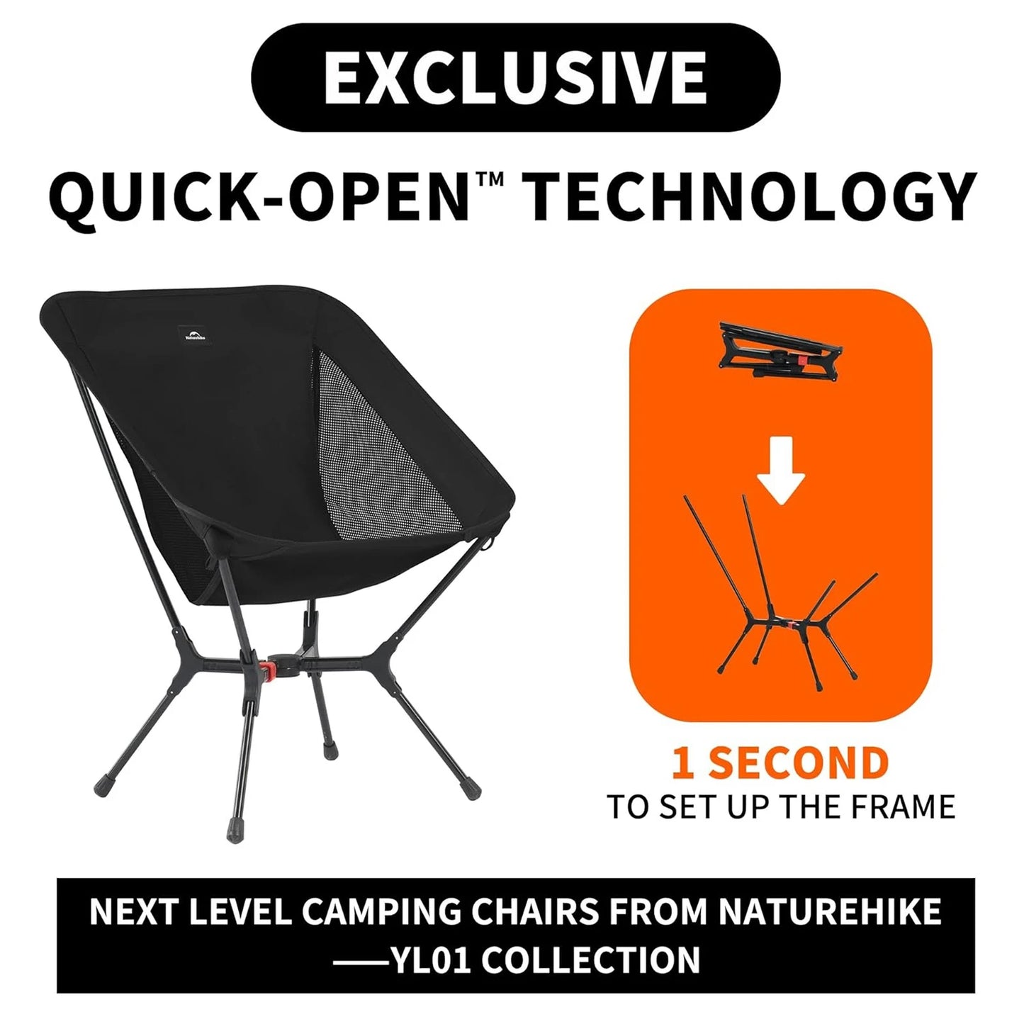 Naturehike Ultralight Folding Camping Chair Aluminum Alloy Backpacking Hiking