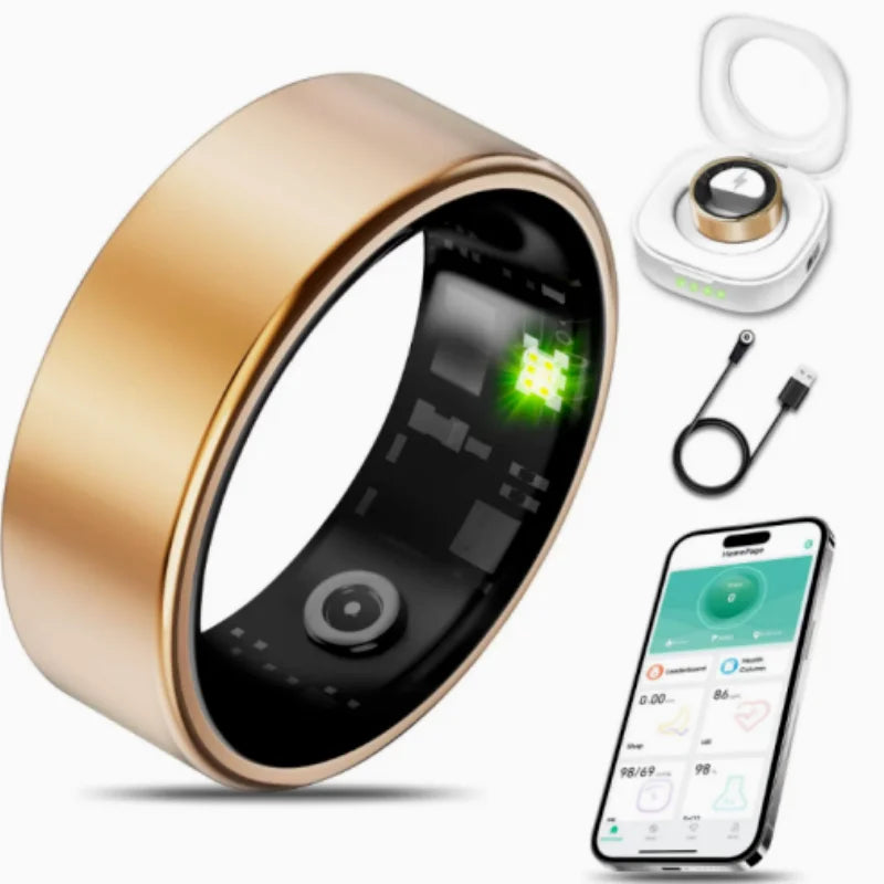 Smart Ring Health And Fitness Tracker With Heart Rate Monitoring