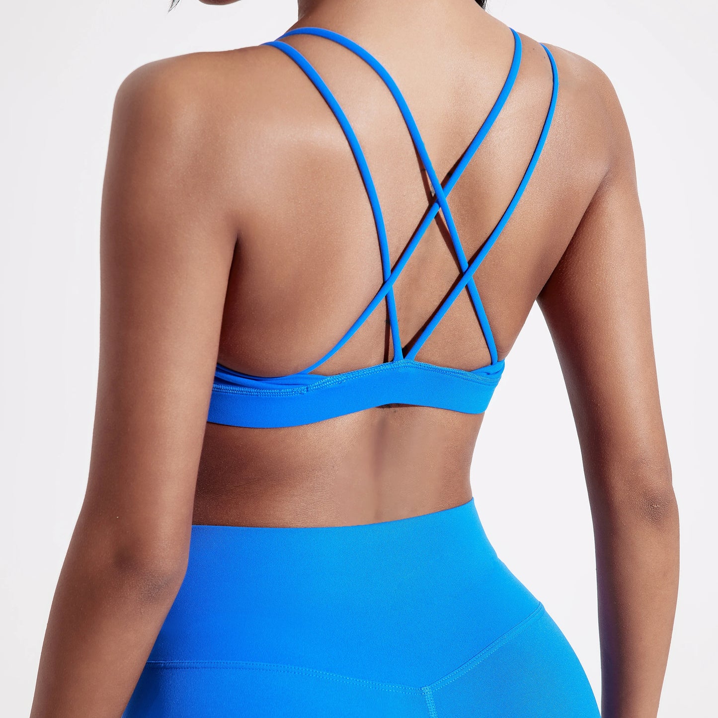 Women Breathable Cross Back Sports Bra For Gym Training