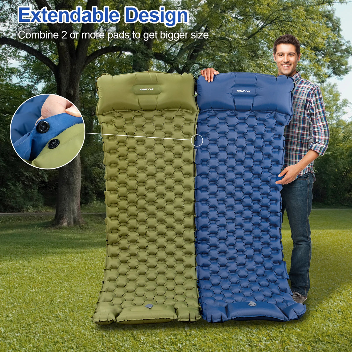 Waterproof Ultralight Air Mattress With Pillow And Pump Camping Insulated