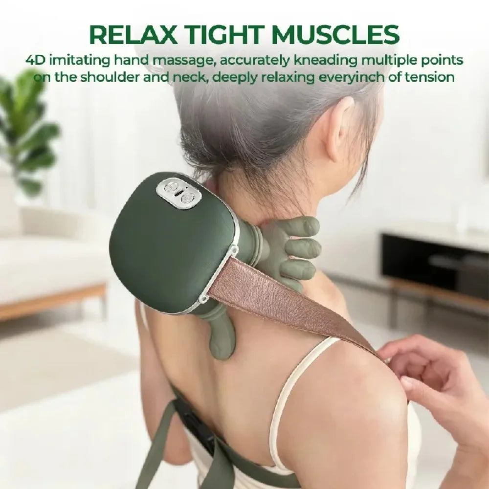 Bionic Finger Neck and Shoulder Massager with 4D Kneading