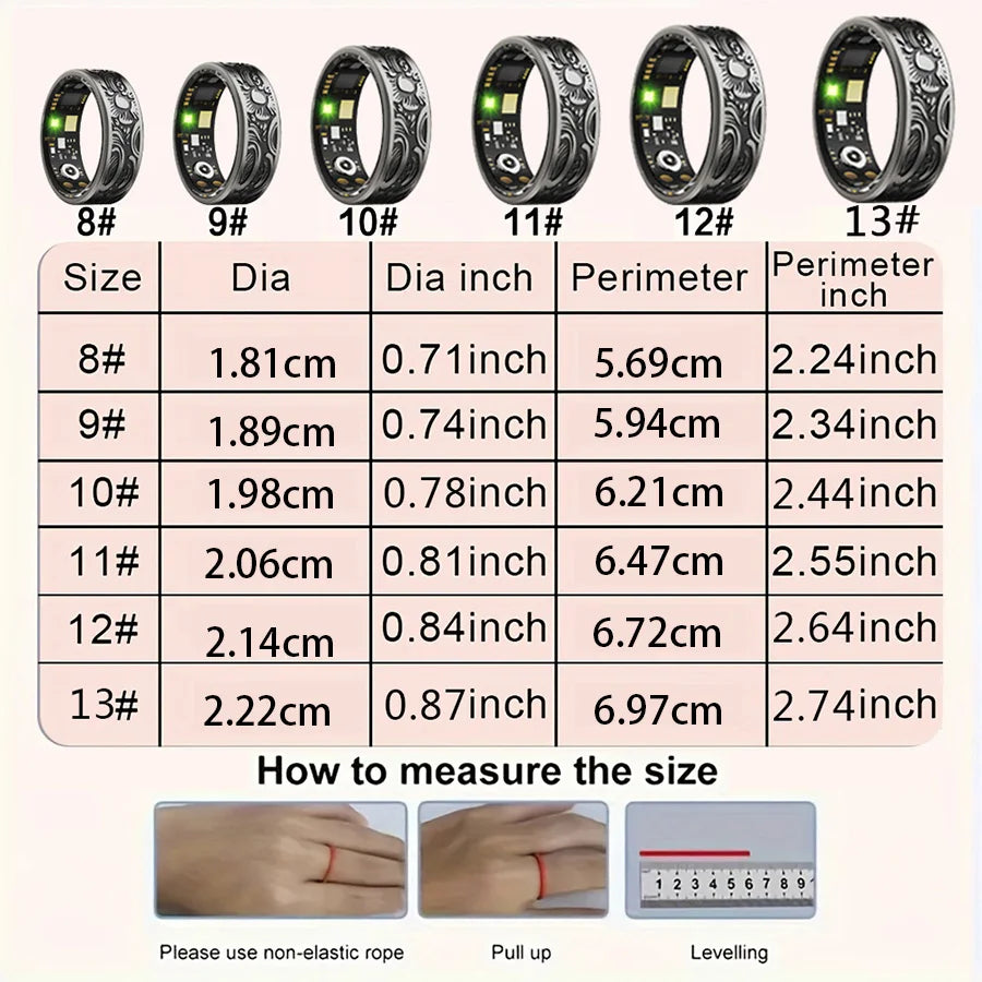 Digital Smart Ring With Sleep Tracking And Waterproof Activity Monitoring