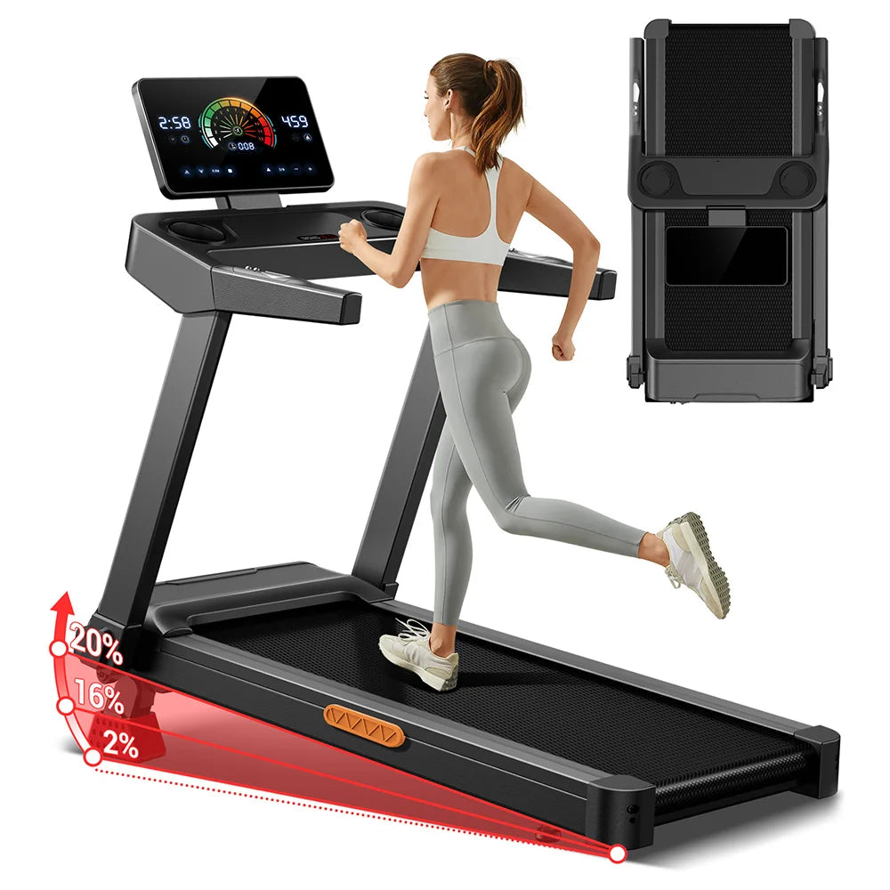 UMAY L20 Folding Treadmill With Manual Incline And Touchscreen Display