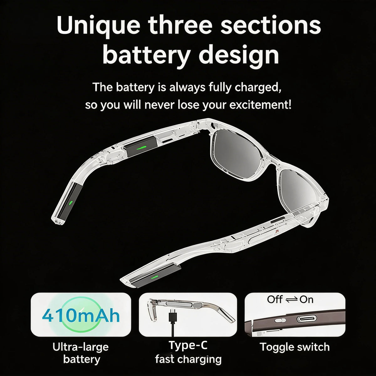 W&O AI Smart Video Glasses With Real Time Translation