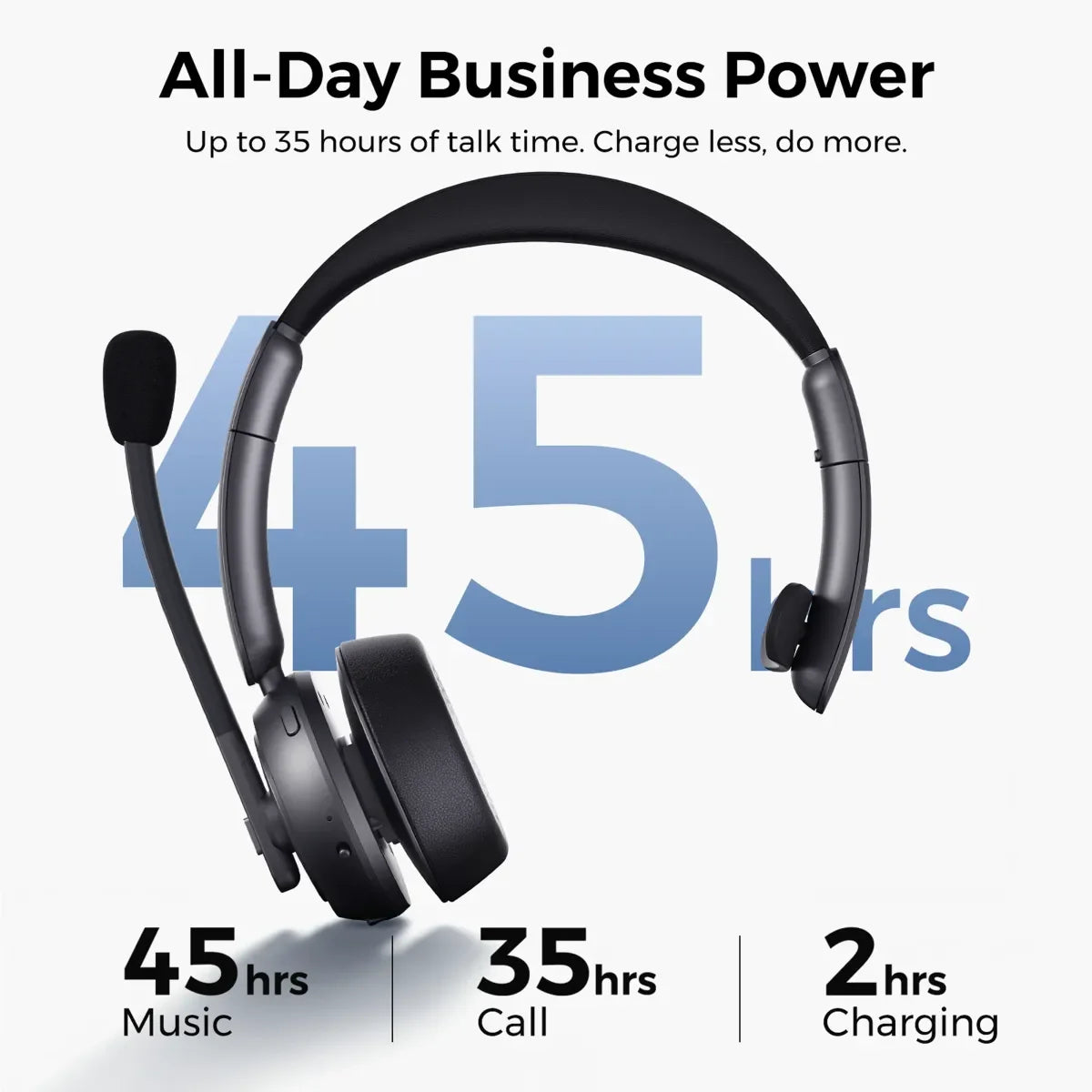 Nuroum Bluetooth Wireless Headset With Noise Cancelling Microphone