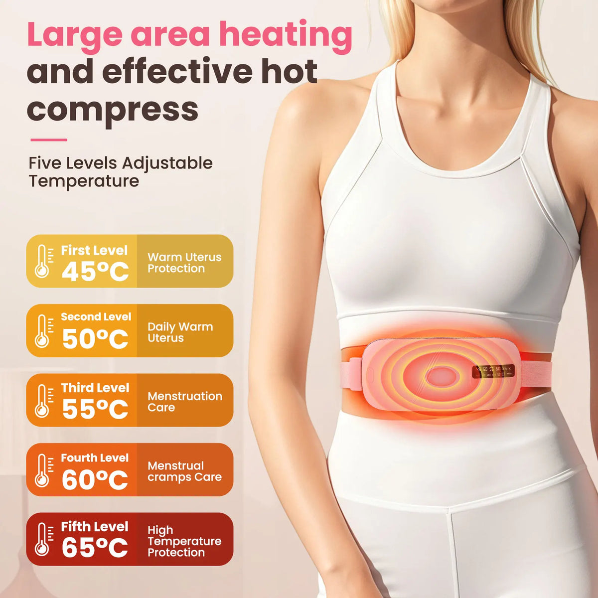 PASTSKY 5 Mode Electric Heating Vibration Waist Massage Belt