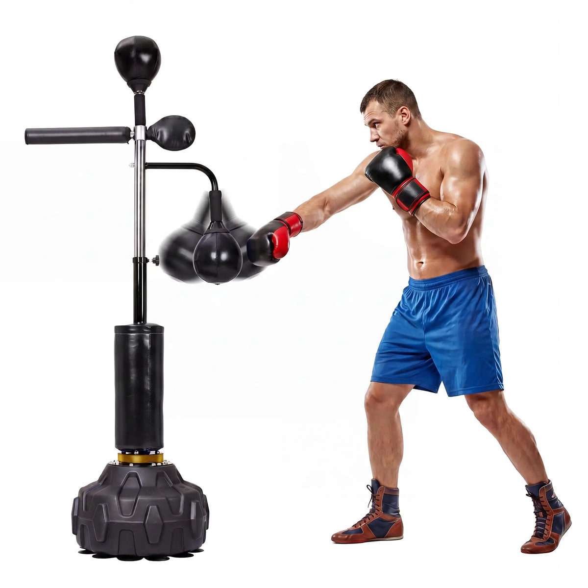 Freestanding Boxing Bar With Swivel And Speed Balls For Training