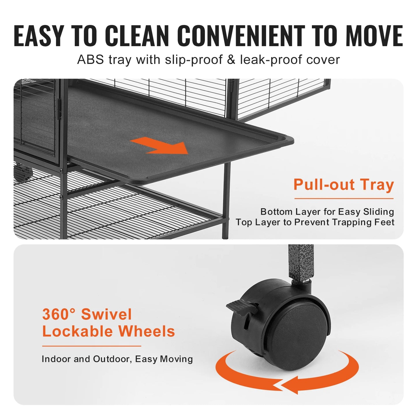 SucceBuy Four Tier Rolling Metal Small Animal Habitat