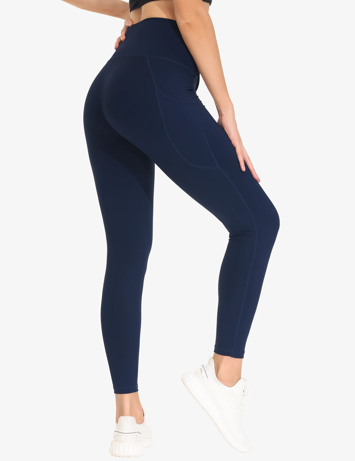 The Gym People Women Cross Waist Tummy Control Yoga Leggings