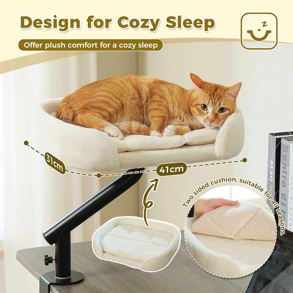 Pawz Road Adjustable Rotatable Cat Desk Bed And Hammock
