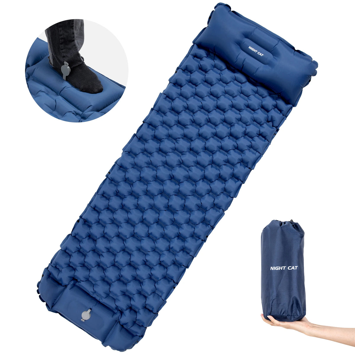 Waterproof Ultralight Air Mattress With Pillow And Pump Camping Insulated