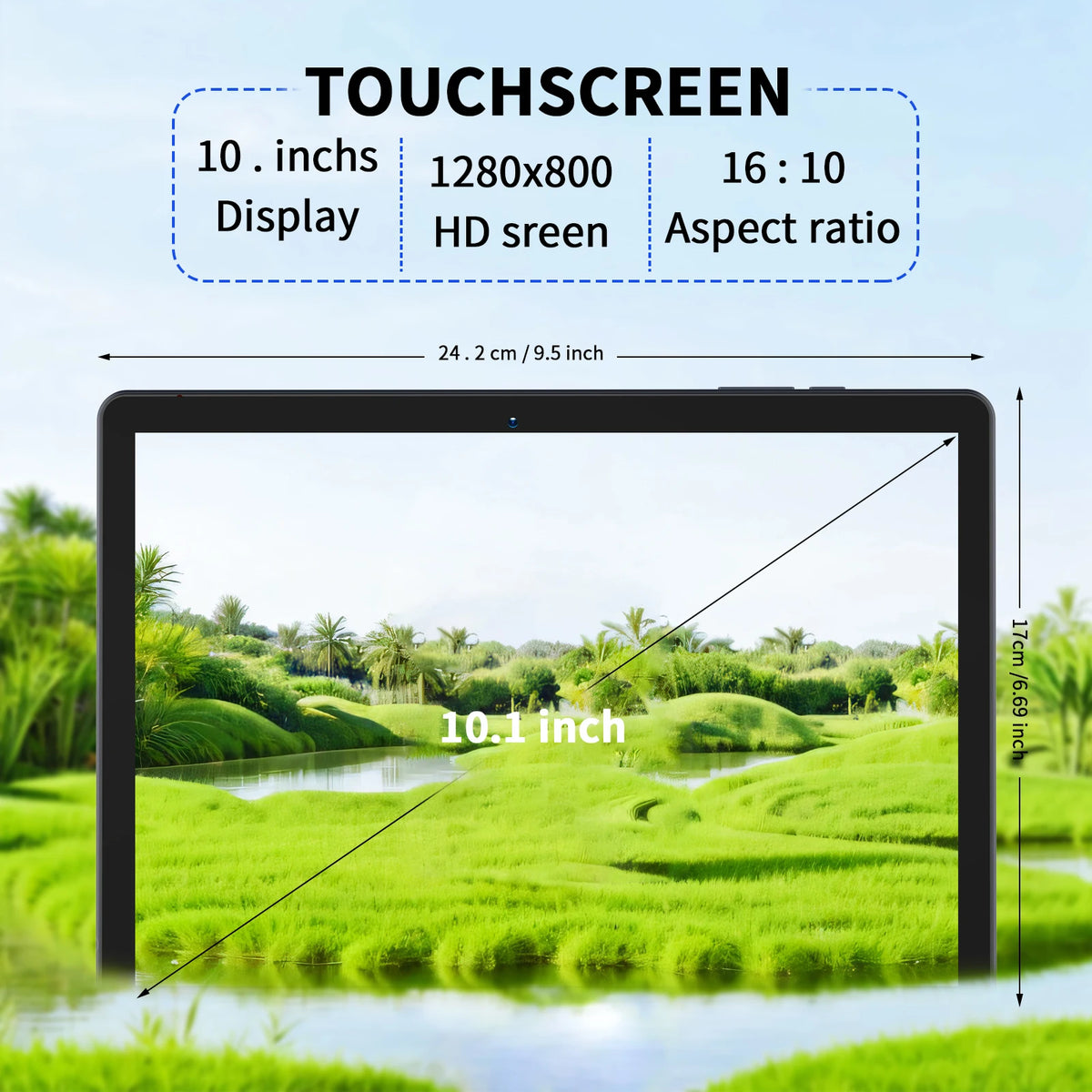 Pritom 10 Inch Android Tablet With Hd Ips Display