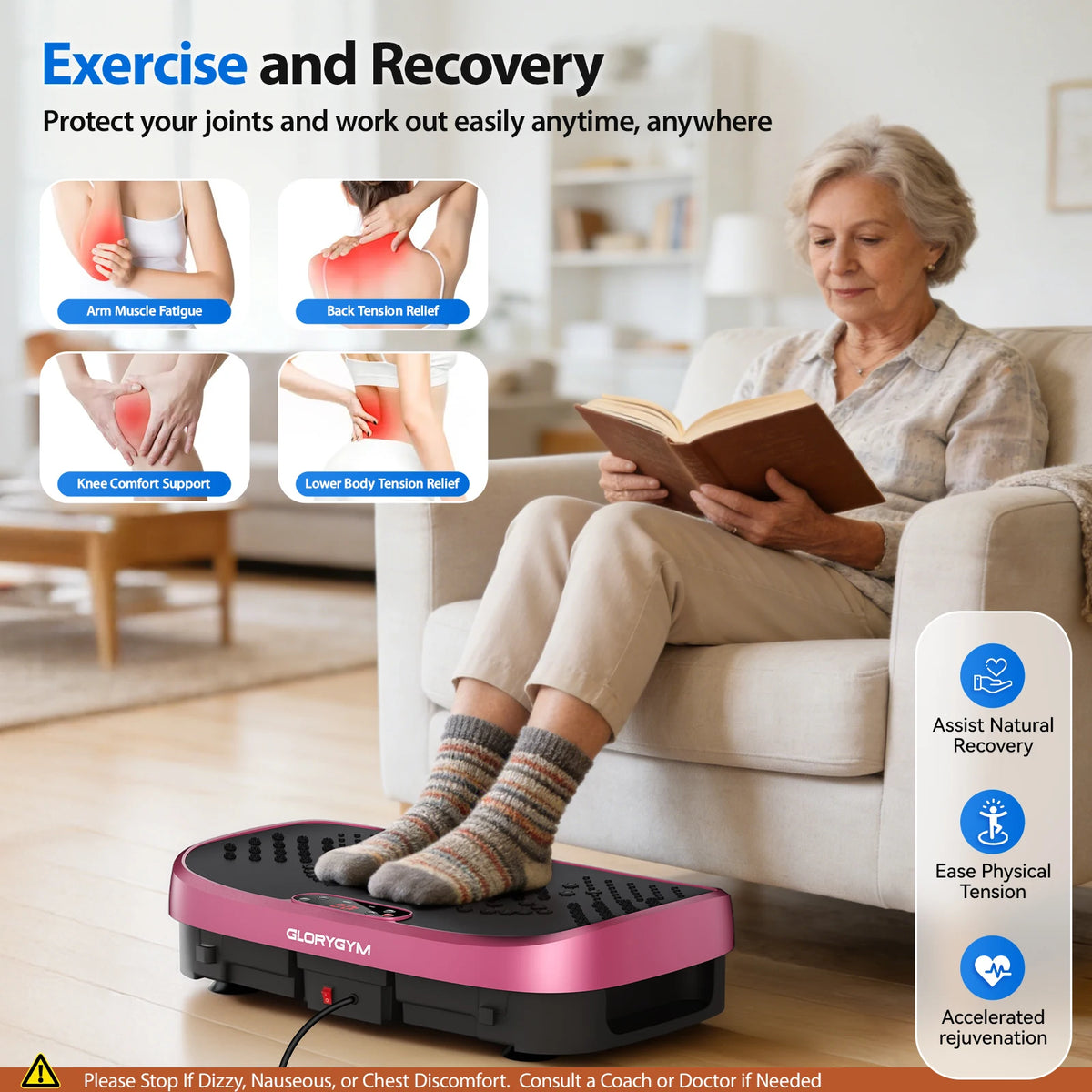 Magnetic Vibration Plate Exercise Machine With LED Display