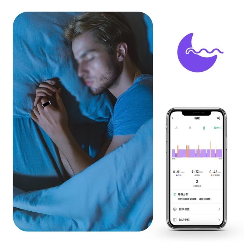 Smart Ring Health And Fitness Tracker With Heart Rate Monitoring