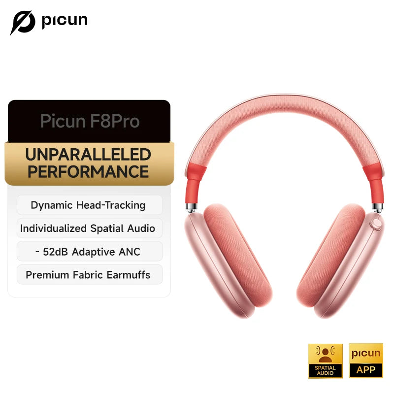Picun F8 Pro ANC Headphones Featuring 3D Spatial Audio