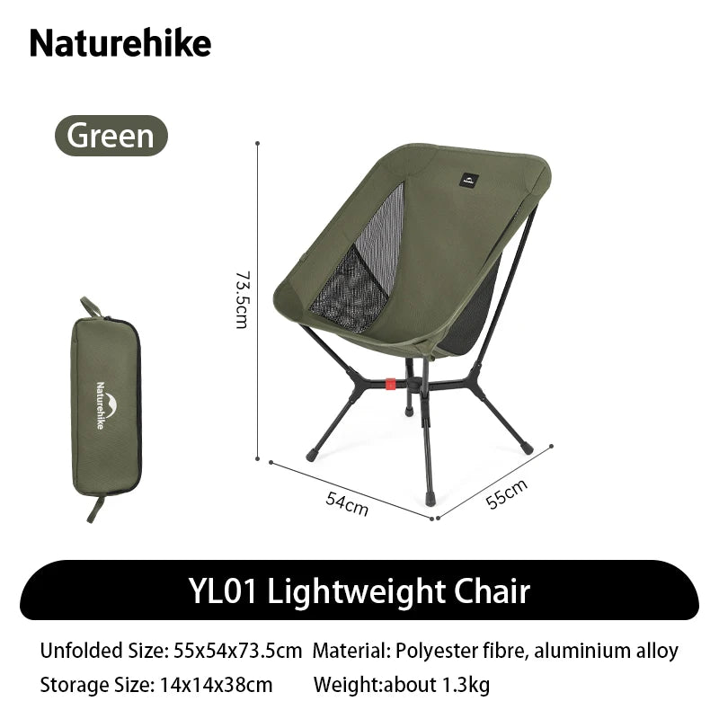 Naturehike Ultralight Folding Camping Chair Aluminum Alloy Backpacking Hiking