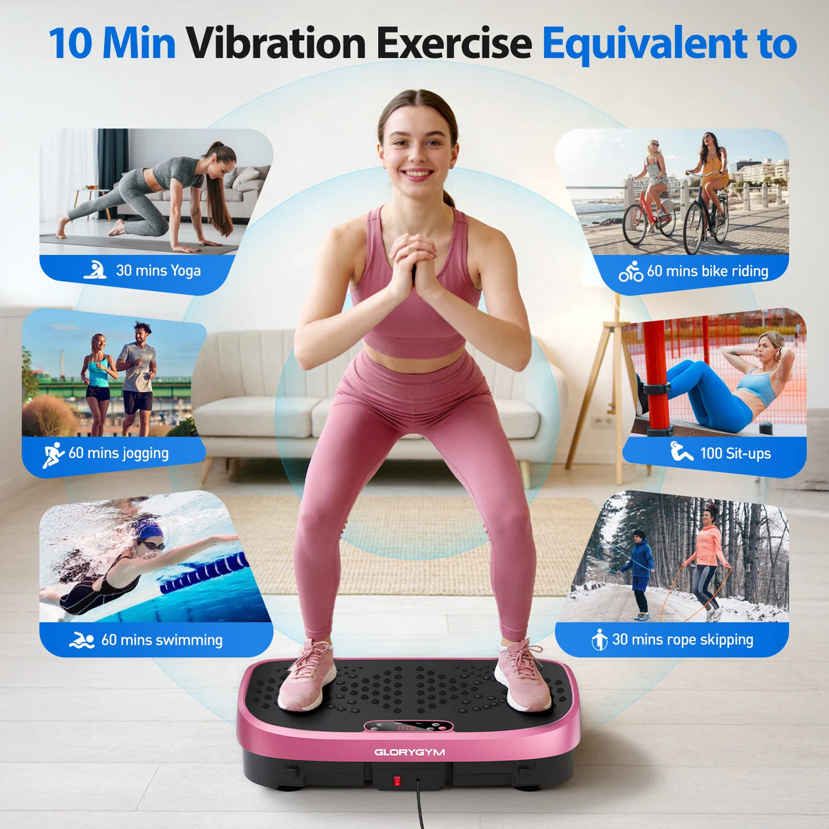 Magnetic Vibration Plate Exercise Machine With LED Display