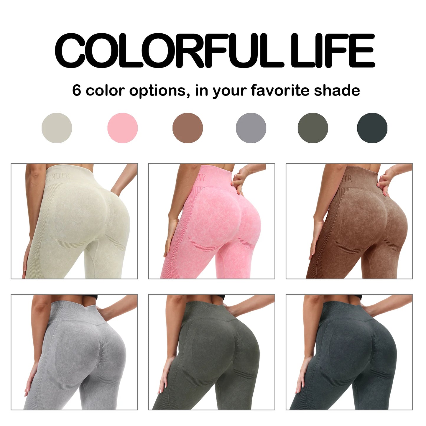 Women Seamless High Waisted Butt Lifting Yoga Leggings