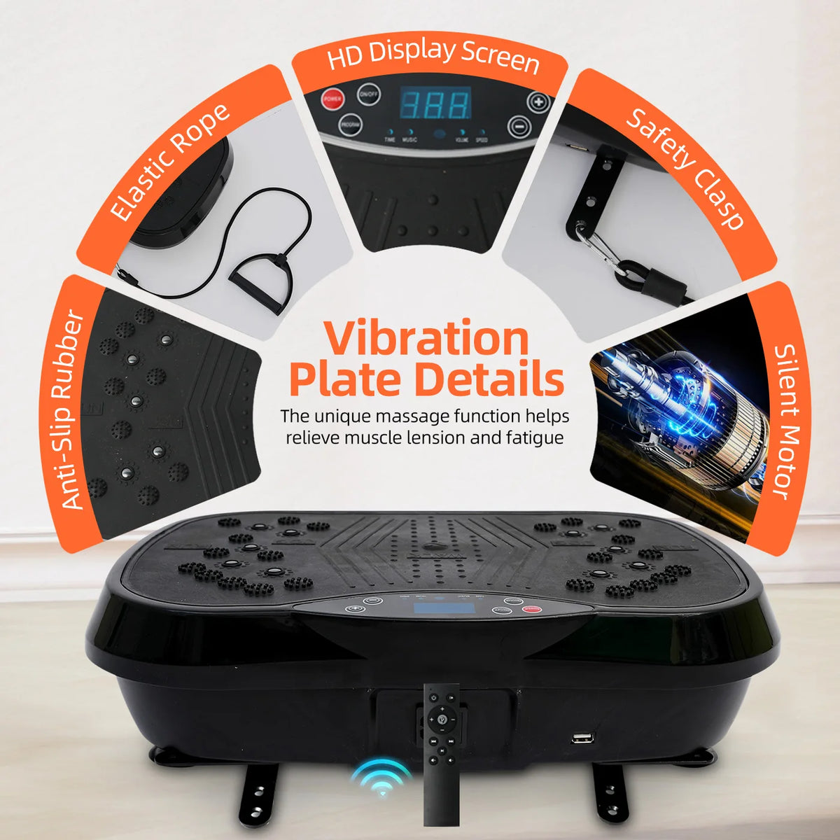 Portable Vibration Exercise Plate Machine For Full Body Workouts