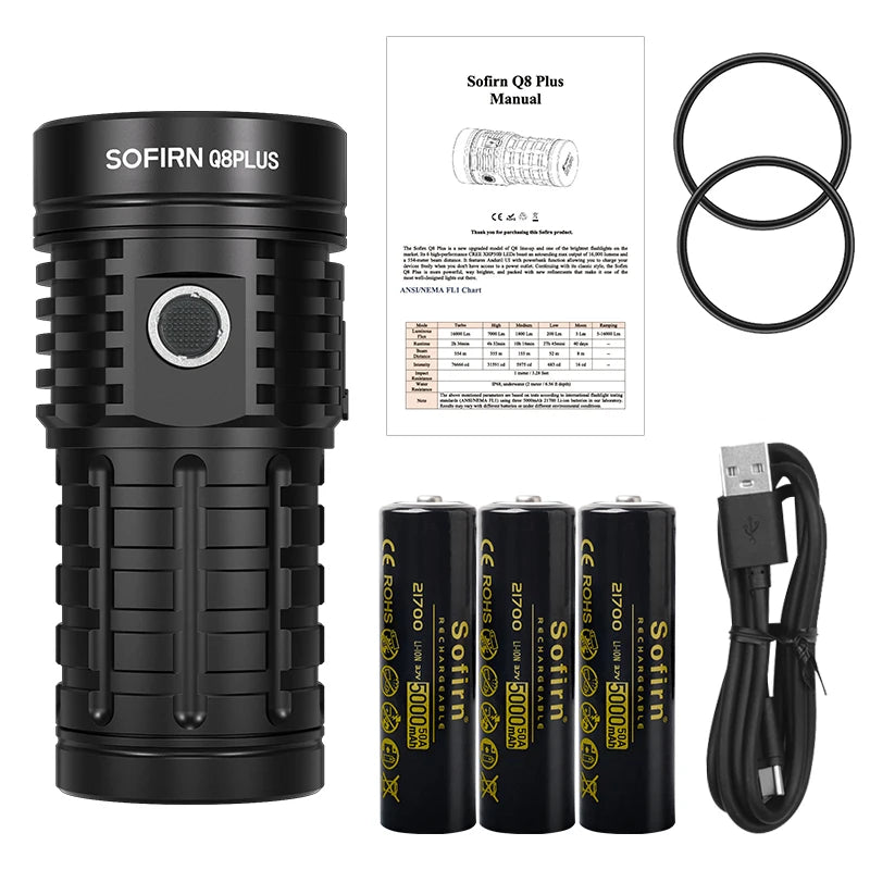 Sofirn Q8 Plus Rechargeable LED Flashlight For Outdoor Adventures