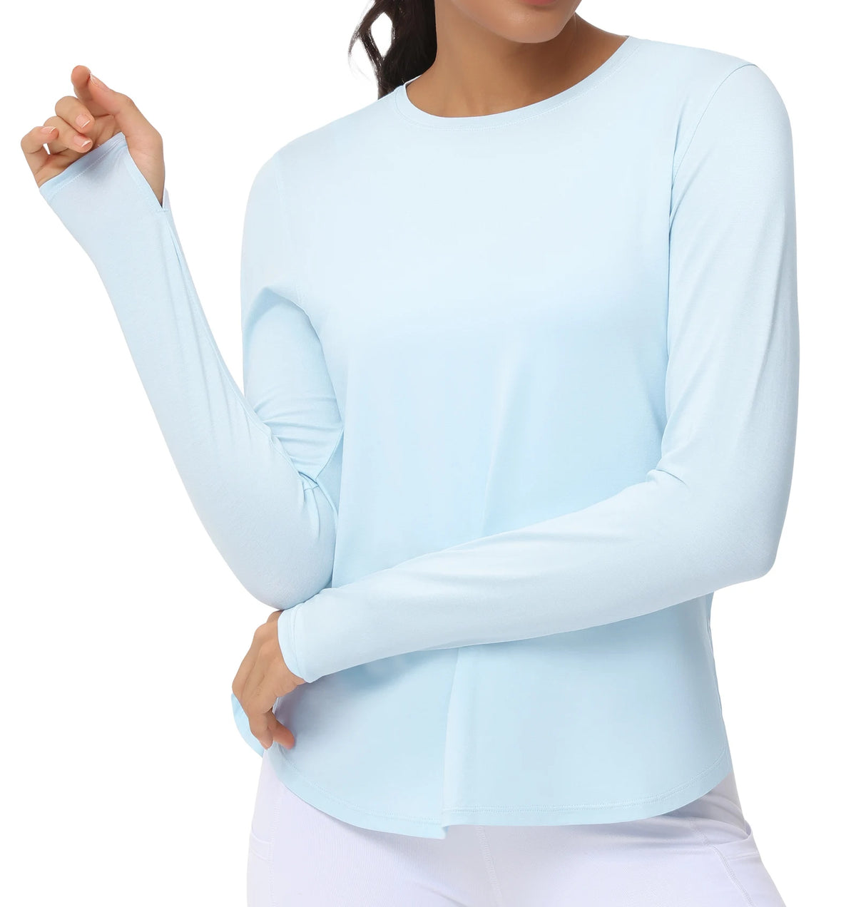 The Gym People Women Lightweight Yoga Shirt With Thumb Hole