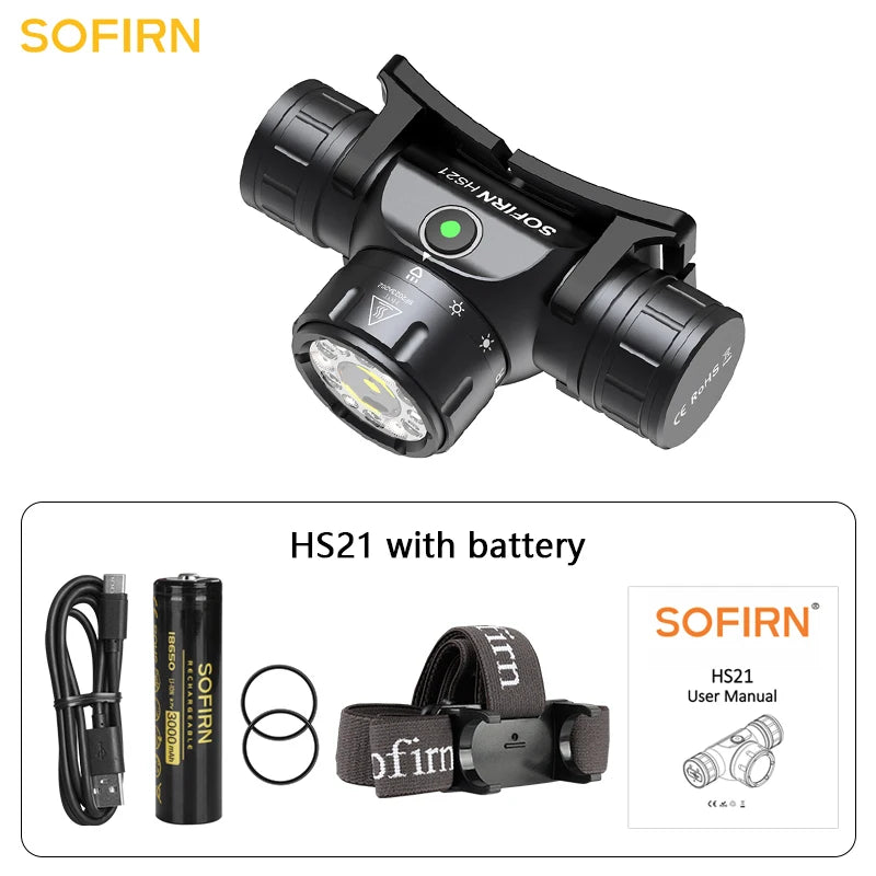 Sofirn HS21 2000 LM EDC Headlamp SFT40 LED Rechargeable