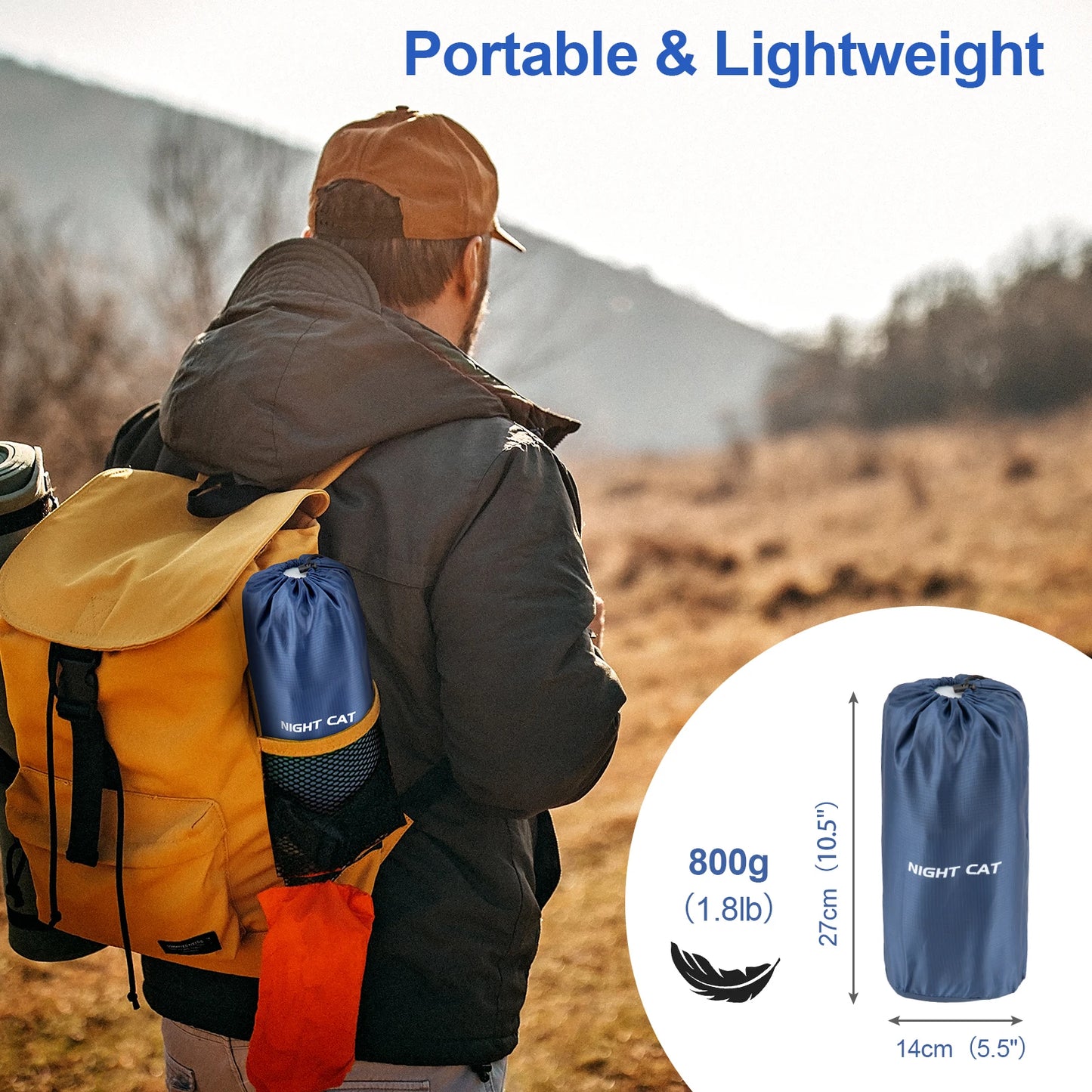 Waterproof Ultralight Air Mattress With Pillow And Pump Camping Insulated