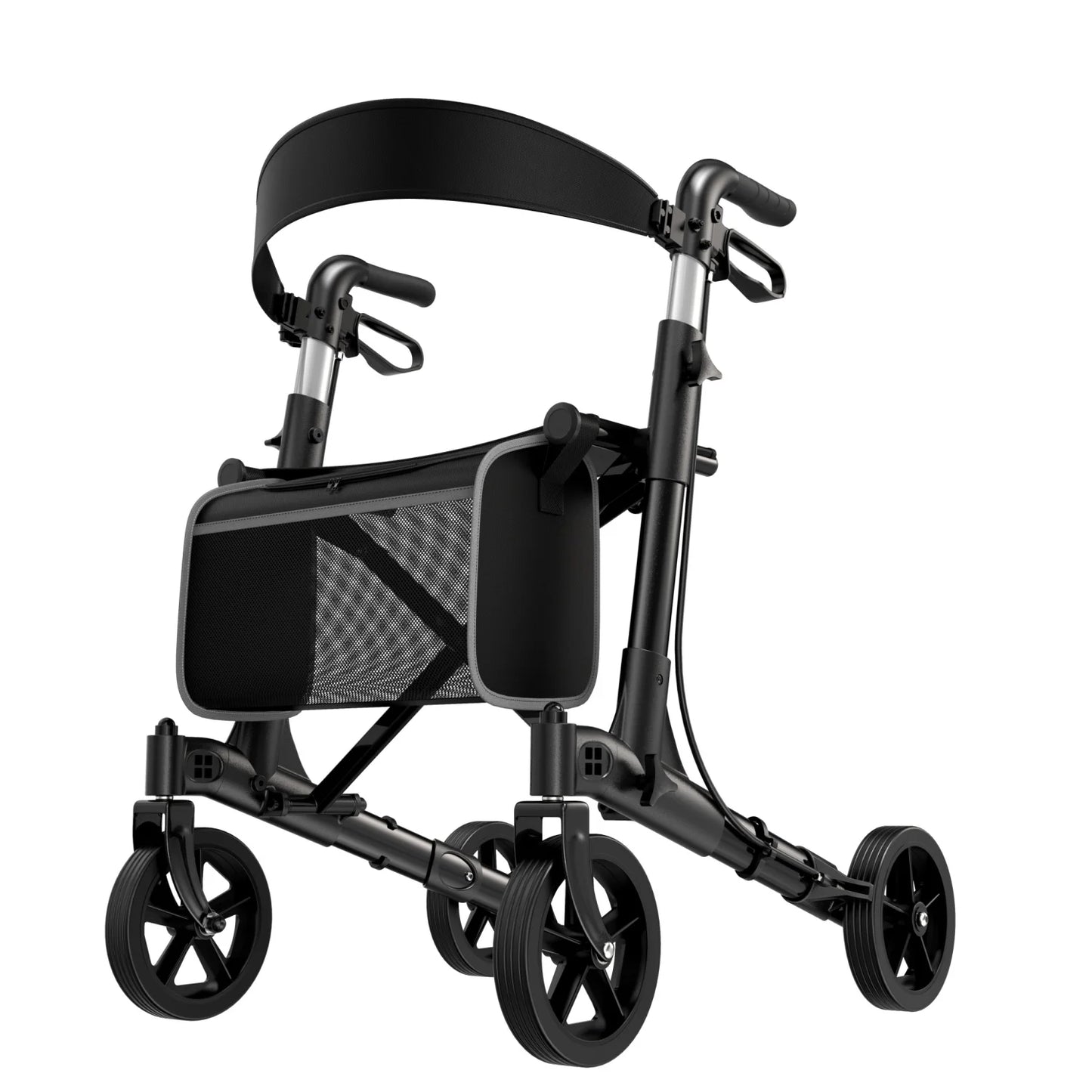 Maidesite Foldable Aluminum Rollator Walker With Seat