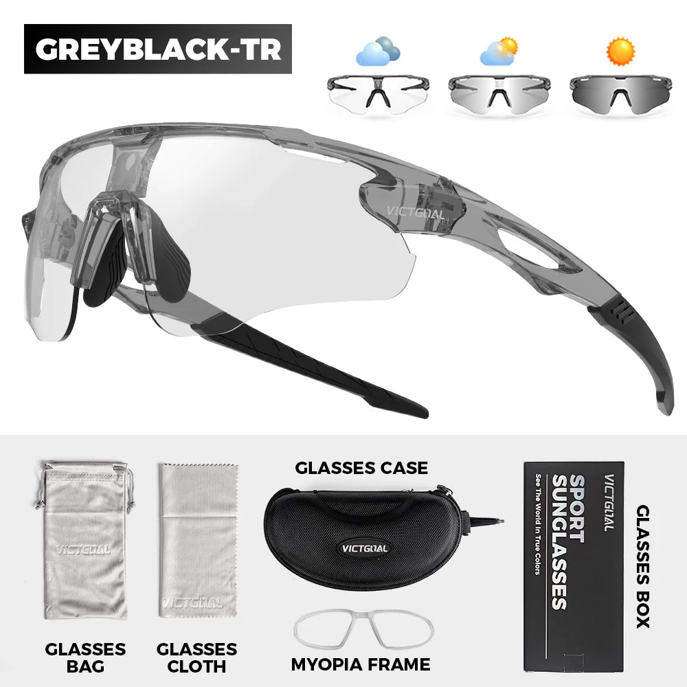 Victgoal Photochromic Cycling Sunglasses With UV400 Eye Protection