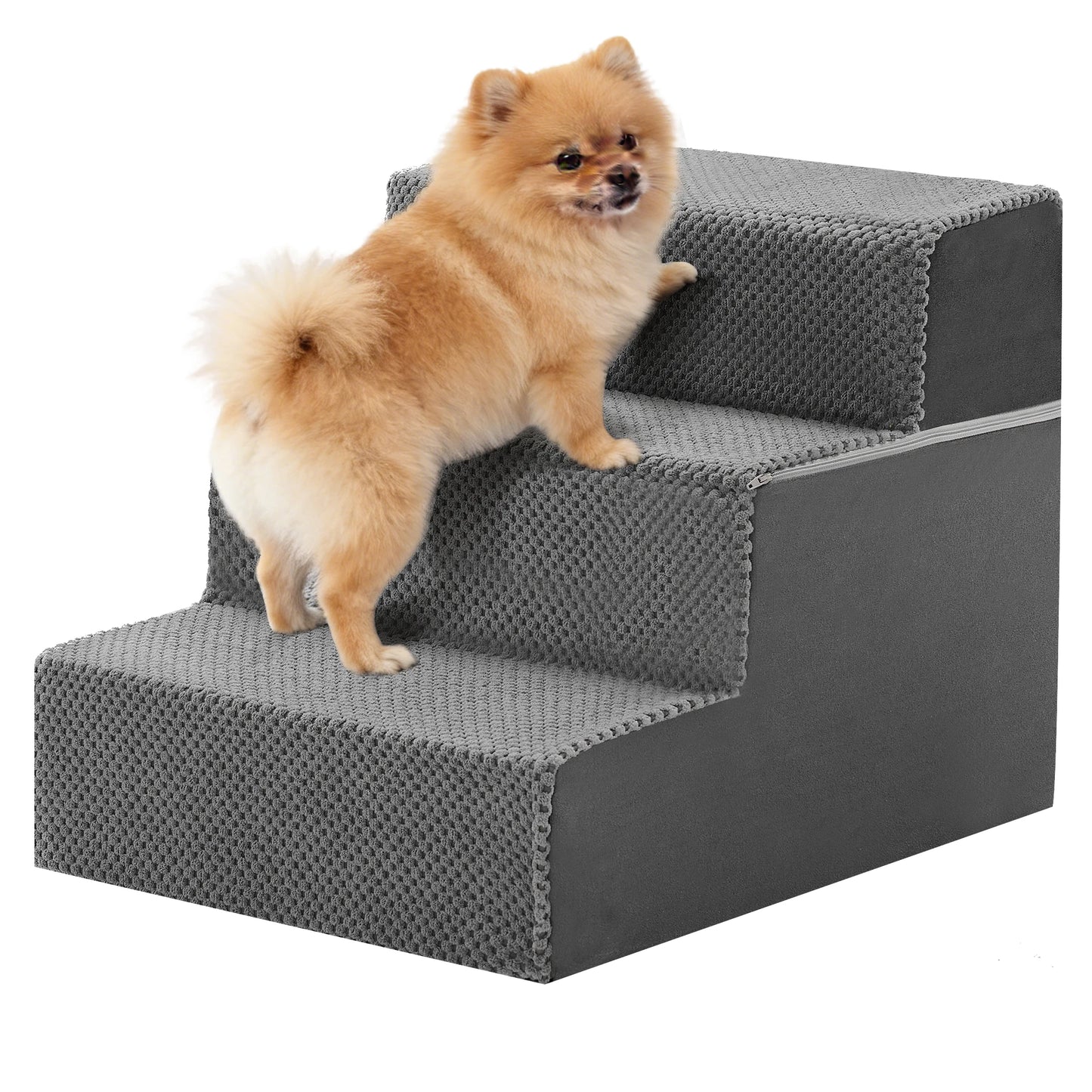 Foam Dog Stairs Ramp With Curved Steps Indoor Pet Safety