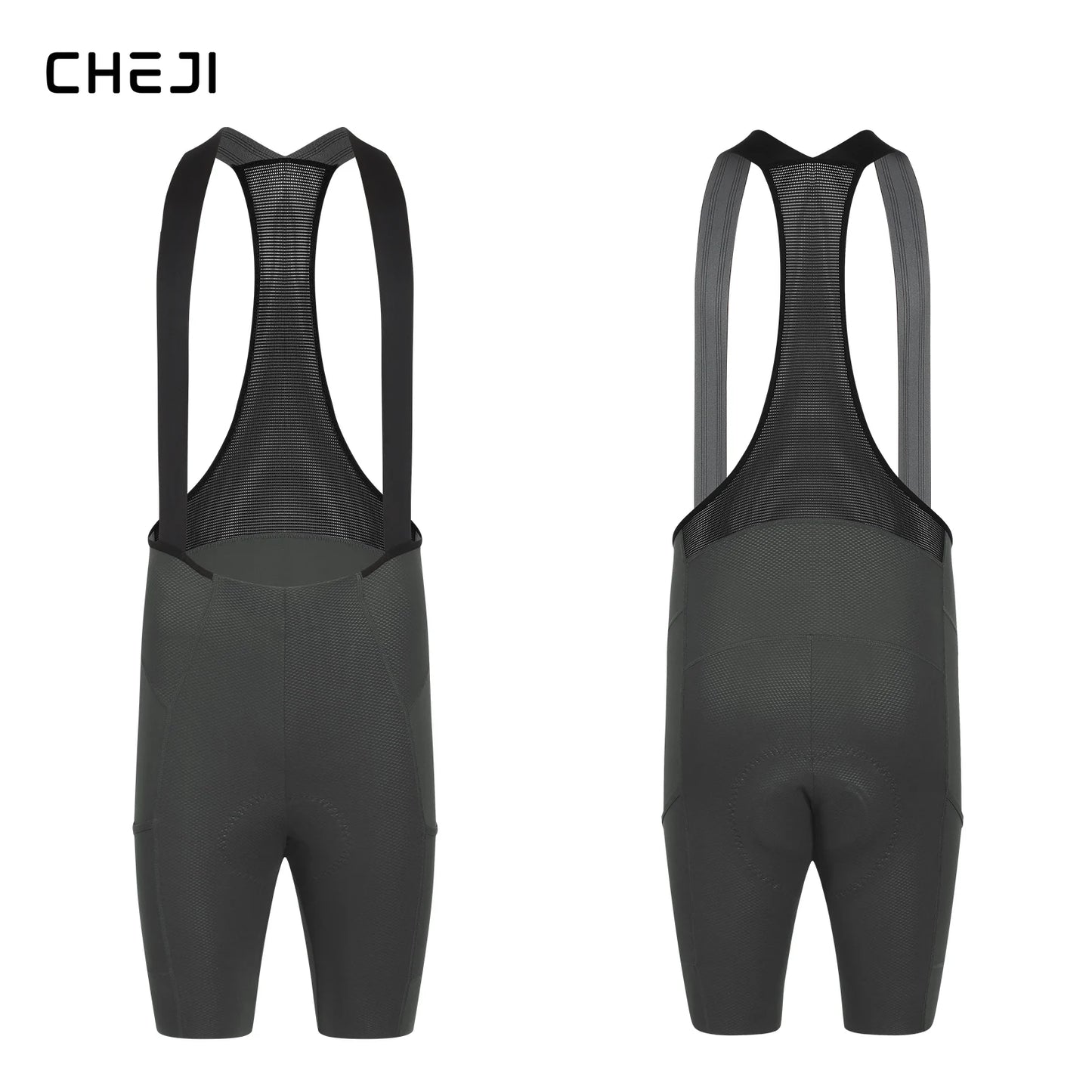 Cheji Men Cycling Bib Shorts Seamless Quick Drying Breathable Fabric