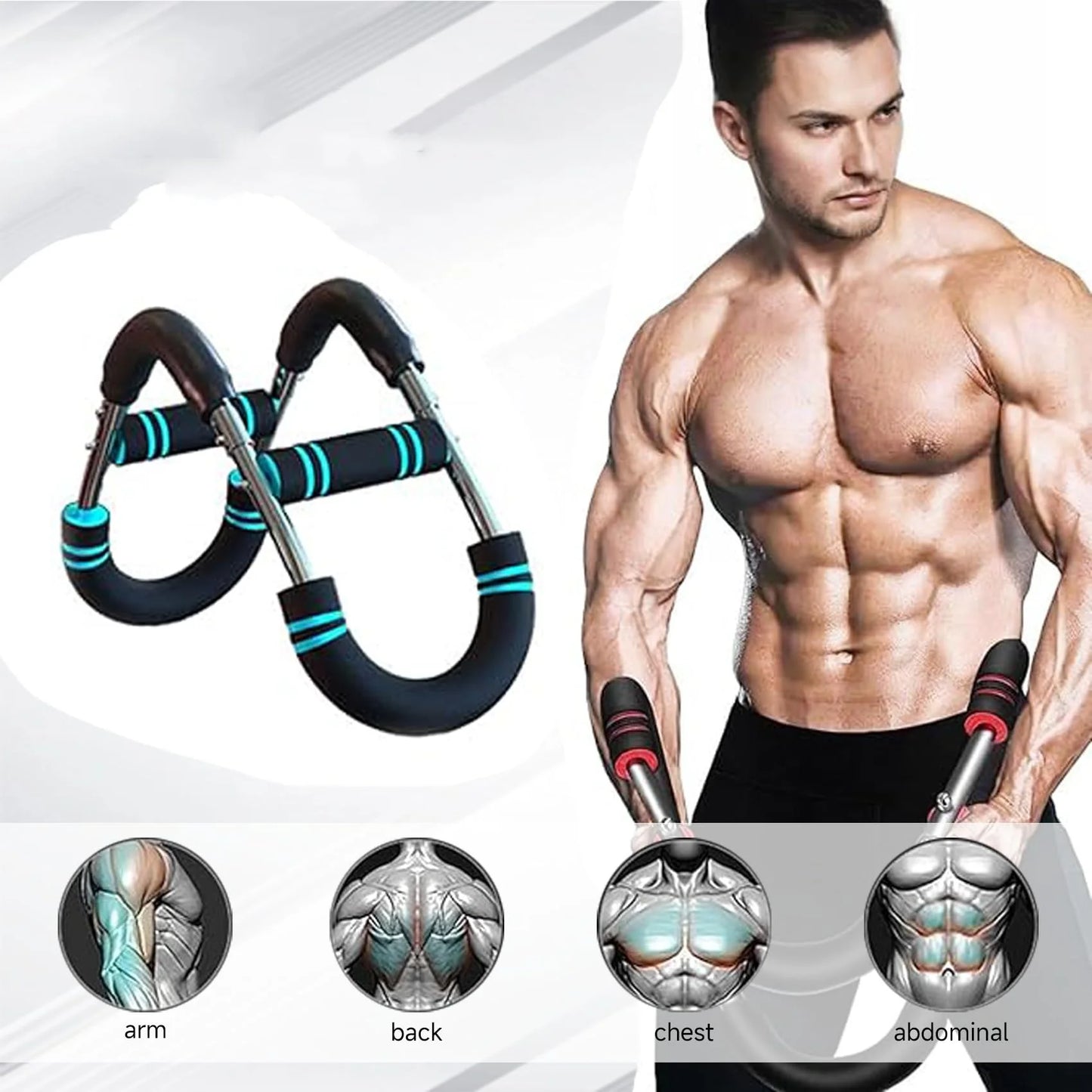 Adjustable Arm Trainer With Resistance Bands Chest Expander