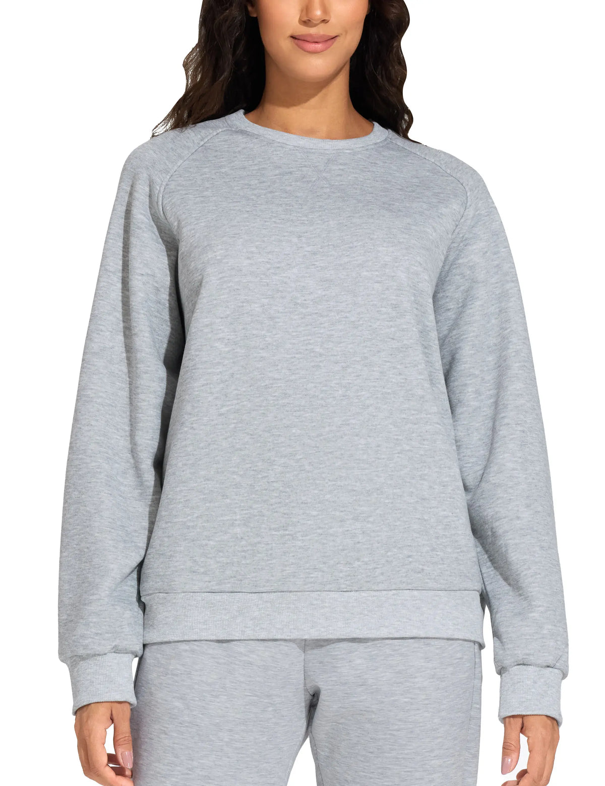 THE GYM PEOPLE Women's Long Sleeve Fleece Crewneck Sweatshirt