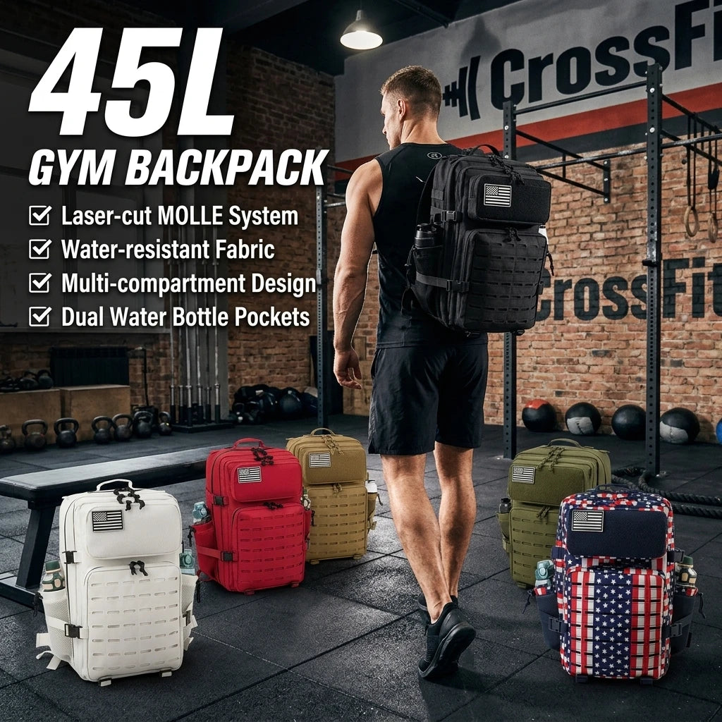 ReFire Gear Tactical Gym Backpack With MOLLE Webbing For Hiking