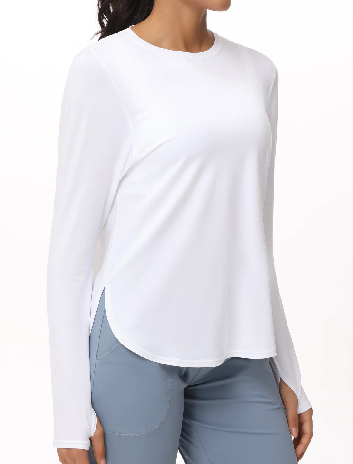 The Gym People Women Lightweight Yoga Shirt With Thumb Hole
