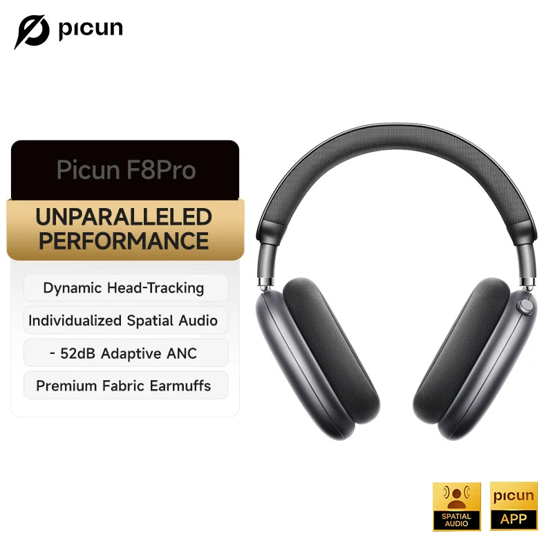 Picun F8 Pro ANC Headphones Featuring 3D Spatial Audio