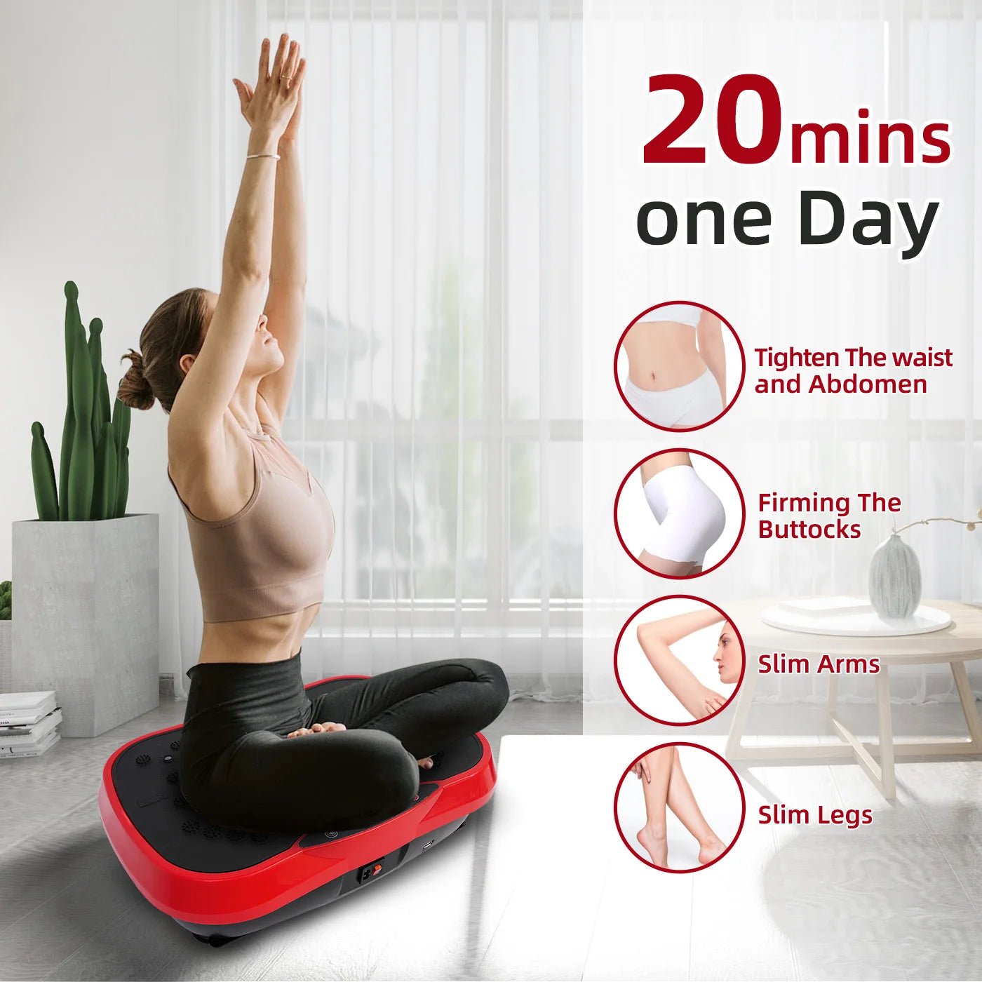 Portable Vibration Exercise Plate Machine For Full Body Workouts
