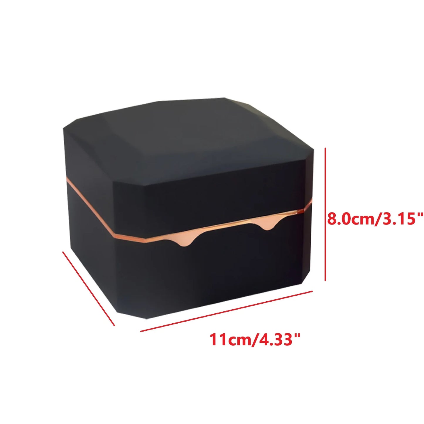 Premium Octagon Flannel Watch Display Case With LED Lighting