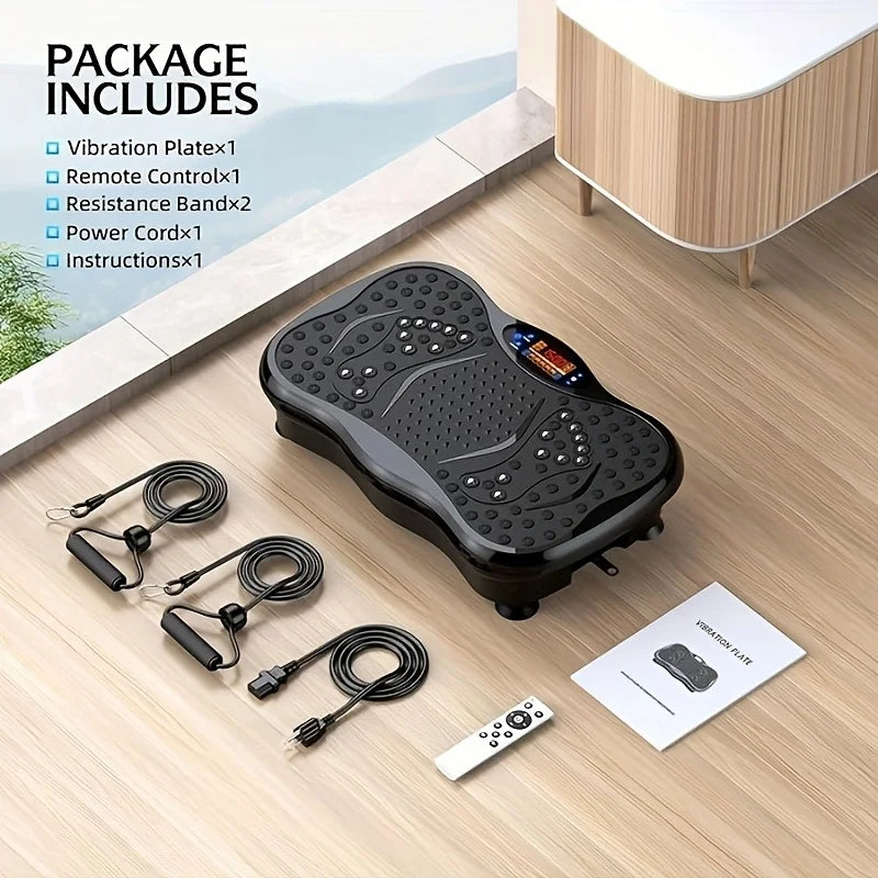 BZEQ Vibration Platform Exercise Machine With Resistance Bands