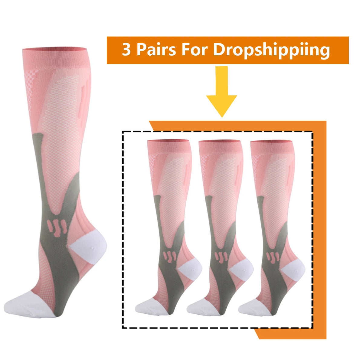 BROTHOCK Women's Athletic Compression Stockings for Nursing and Sports