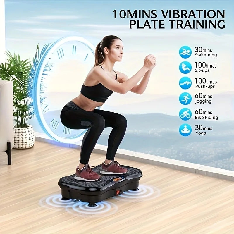 BZEQ Vibration Platform Exercise Machine With Resistance Bands