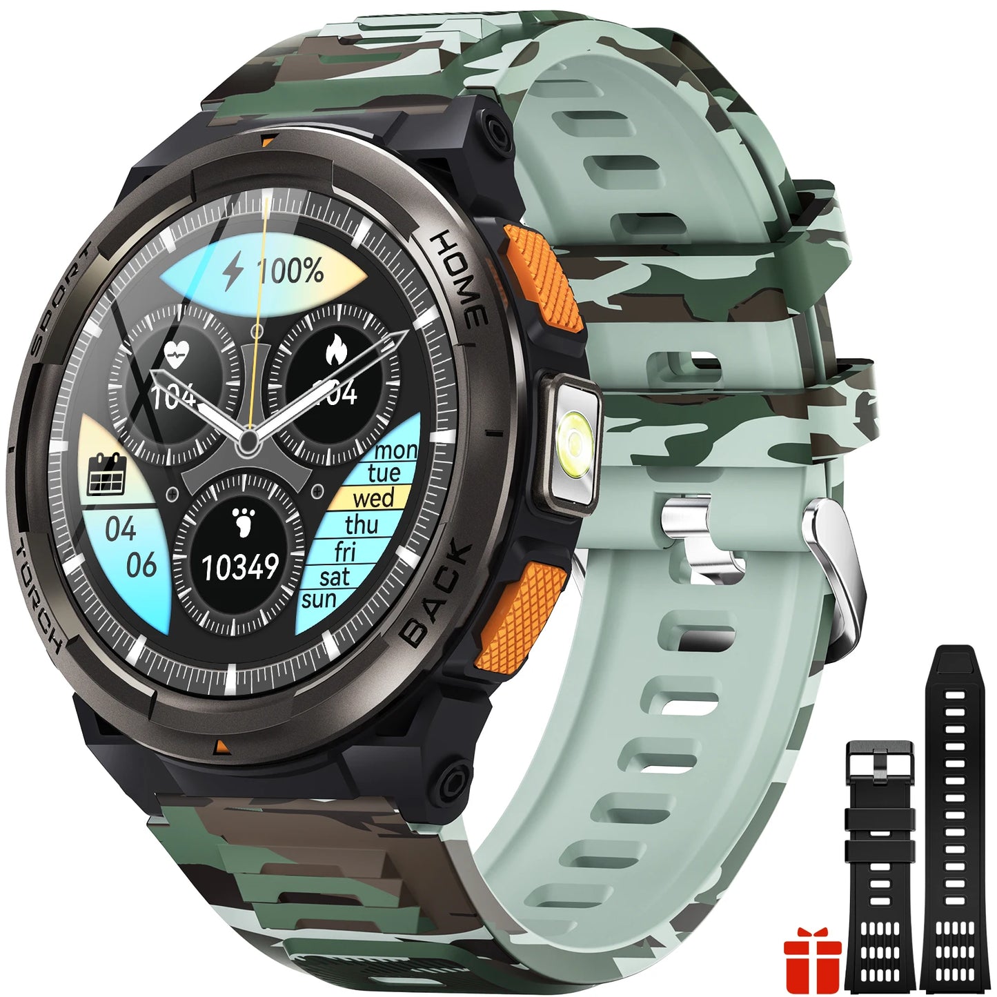EIGIIS KE5 Sports Smart Watch With Compass Barometer And Flashlight