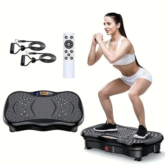 BZEQ Vibration Platform Exercise Machine With Resistance Bands