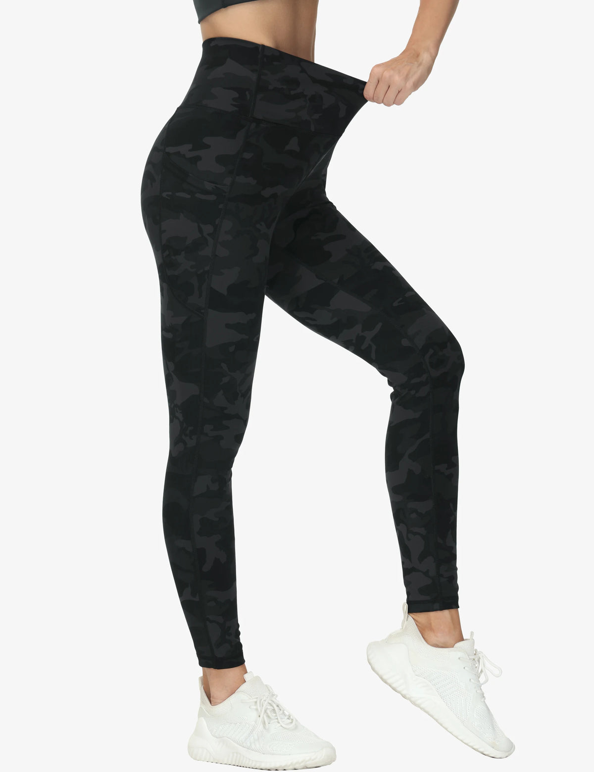 The Gym People Women Cross Waist Tummy Control Yoga Leggings