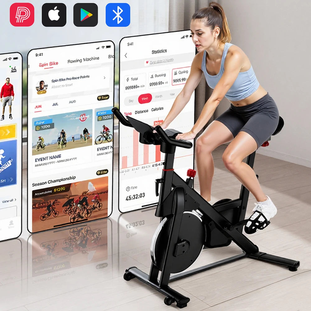 Superun 32 Level Magnetic Resistance Stationary Exercise Bike