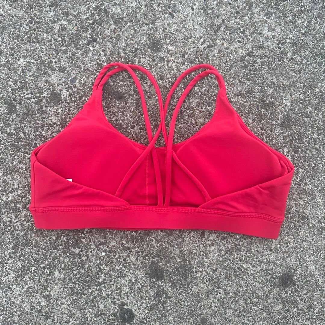 Women Breathable Cross Back Sports Bra For Gym Training